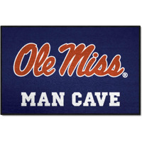 FANMATS 14672 NCAA - Ole Miss Rebels Man Cave Starter Mat Accent Rug - 19in. x 30in. | Sports Fan Home Decor Rug and Tailgating Mat - Navy