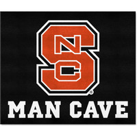 FANMATS 14578 NC State Wolfpack Man Cave Tailgater Rug - 5ft. x 6ft. Sports Fan Area Rug, Home Decor Rug and Tailgating Mat - &quotNCS" Primary Logo