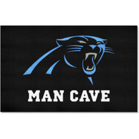 FANMATS 14278 Carolina Panthers Man Cave UltiMat Rug - 5ft. x 8ft. | Sports Fan Area Rug, Home Decor Rug and Tailgating Mat