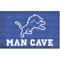 FANMATS 14302 Detroit Lions Man Cave UltiMat Rug - 5ft. x 8ft. | Sports Fan Area Rug, Home Decor Rug and Tailgating Mat