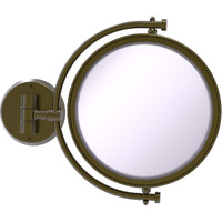 Allied Brass WM-4/2X 8 Inch Wall Mounted 2X Magnification Make-Up Mirror, Antique Brass