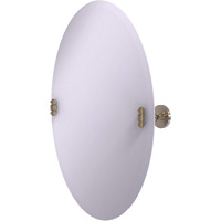 Allied Brass SB-91 Frameless Oval Tilt Beveled Edge Wall Mirror, Antique Pewter