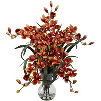 Nearly Natural Large Cymbidium with Vase Arrangement