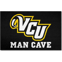 FANMATS 15539 NCAA - VCU Rams Man Cave Starter Mat Accent Rug - 19in. x 30in. | Sports Fan Home Decor Rug and Tailgating Mat