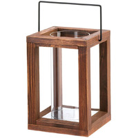 Koehler 10015437 9 inch Rustic Garden Wooden Lantern