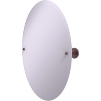 Allied Brass P1091 Frameless Oval Tilt Beveled Edge Wall Mirror, Antique Copper