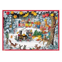 Alexander Taron 10102 Korsch Advent - Christmas Train - 8" H x 11.5" W x .1" D, Gray