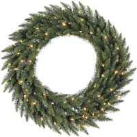 Vickerman Multi-Colored LED Lights Frosted Bellevue Alpine Artificial Christmas Wreath, 72-Inch (A861074LED)