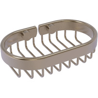 Allied Brass BSK-150LA-PEW Oval Soap Shower Basket, Antique Pewter