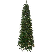 Santa's Workshop 13510 PVC Slim Tree with UL, 7.5, Green