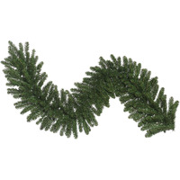 Vickerman 9' Oregon Fir Artificial Christmas Garland, Unlit - Faux Fir Christmas Garland - Indoor Seasonal Home Decor