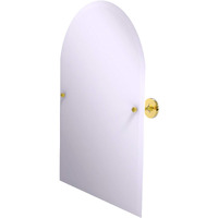 Allied Brass Shadwell Collection Frameless Arched Top Tilt Beveled Edge Wall Mirror, Polished Brass