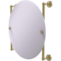 Allied Brass WP-27-90-SBR Waverly Place Collection Round Frameless Rail Mounted Mirror, Satin Brass