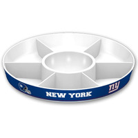 Fremont Die NFL New York Giants Party Platter, 14.5" Diameter, 14.5" Diameter, White/Team Colors