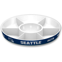 Fremont Die NFL Seattle Seahawks Party Platter, 14.5" Diameter, 14.5" Diameter, White/Team Colors