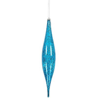 Vickerman 479025-13" Blue Mercury Finish Rain Drop Christmas Tree Ornament (2 pack) (N176602)