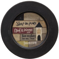 Hearthside Collection Plate-Sleep In Peace/God Is Bigger. (14.5")