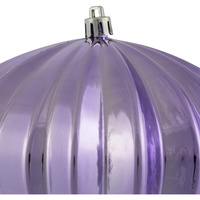 Vickerman 5.7" Lavender Shiny Onion Christmas Ornament UV Treated with Drilled and Wired Cap, 3 per Bag