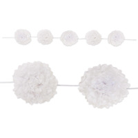 Tissue Flower Garland - White (Units per case: 12)