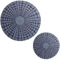 HomeRoots Decor 1-inch x 28-inch x 28-inch Sandstone, Round, Stardust Pebble Finish - Wall Decor