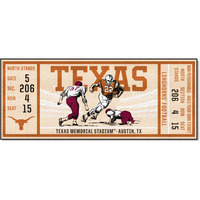 FANMATS 23172 NCAA - Texas Longhorns Ticket Design Runner Rug - 30in. x 72in. | Sports Fan Area Rug, Home Decor Rug and Tailgating Mat