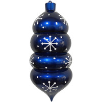 Vickerman 21.5" Blue Candy Droplet White Snowflake Christmas Ornament