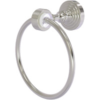 Allied Brass PG-16G Pacific Grove Collection Groovy Accents Towel Ring, Satin Nickel