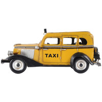 Old Modern Handicrafts Handcrafted 1933 Checker Model T Taxi Cab Replica - 1:8 Scale Model - Made from Premium Quality Iron - 13.5 x 5.5 x 6.5 Inches