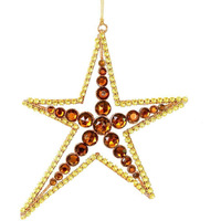 Vickerman 545638-6" Mocha Jewel Metal Sea Star Christmas Tree Ornament (3 pack) (M189076)