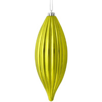 Vickerman 544099-8" Lime Shiny Line Finial Christmas Tree Ornament (4 pack) (M183273S)