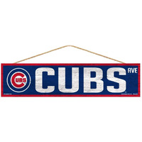 WinCraft MLB Chicago Cubs SignWood Avenue Design, Team Color, 4x17