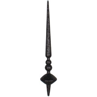 18" Black Glitter Cupola Finial 2/Bag