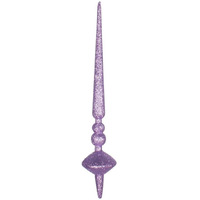 Vickerman 538685-12" Lavender Glitter Cupola Finial Christmas Tree Ornament (3 pack) (M183386G)