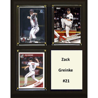 C&I Collectables MLB Arizona Diamondbacks Mens 810GREINKEMLB 6"x8" Zack Greinke Arizona Diamondbacks Two Card Plaque, Brown, N/A