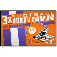 FANMATS 25931 NCAA -Clemson Tigers Dynasty Starter Mat Accent Rug - 19in. x 30in. | Sports Fan Home Decor Rug and Tailgating Mat