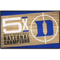 FANMATS 25933 NCAA - Duke Blue Devils Dynasty Starter Mat Accent Rug - 19in. x 30in. | Sports Fan Home Decor Rug and Tailgating Mat