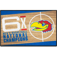 FANMATS 25959 NCAA - Kansas Jayhawks Dynasty Starter Mat Accent Rug - 19in. x 30in. | Sports Fan Home Decor Rug and Tailgating Mat