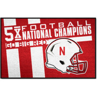 FANMATS 25966 NCAA - Nebraska Cornhuskers Dynasty Starter Mat Accent Rug - 19in. x 30in. | Sports Fan Home Decor Rug and Tailgating Mat