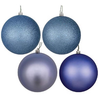 Vickerman 569795-2.75" Periwinkle 4 Finish Assorted Ball Christmas Tree Ornament (20 pack) (N590729)20