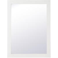 Elegant Decor Aqua 36" x 27" Wood Frame Bathroom Mirror in White