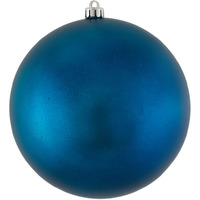 Vickerman 2.4" Christmas Ornament Ball, Sea Blue Matte Finish, Shatterproof Plastic, UV Resistant, Holiday Christmas Tree Decoration, 24 Pack