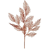 Vickerman 636343-21" Rose Gold Glitter Coleus Leaf Spray (12 pack) (L194058)