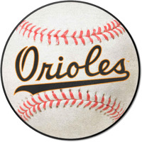 FANMATS 1724 Baltimore Orioles Baseball Shaped Accent Rug - 27in. Diameter - Retro Collection, 1954 Baltimore Orioles