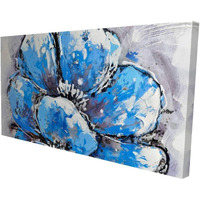 Begin Abstract Blue Petals - Print on Canvas Edition