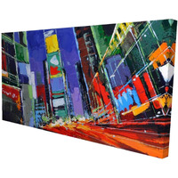 Begin Colorful Times Square by Night - Print on Canvas Edition