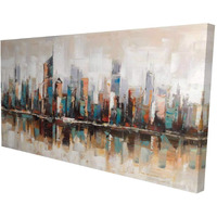 Begin Abstract Buildings with Textures - Print on Canvas Edition