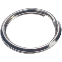 Tempered Steel Split Rings Cable Key44; Silver - Pack of 50