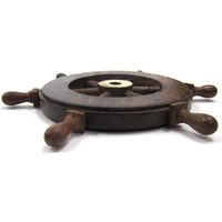 INDIA OVERSEAS TRADING CORP Wooden Mini Ship Wheel 6"