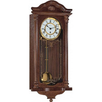 Hermle 70509032214 Fulham West Bim-Bam Chime Wall Clock44; Walnut