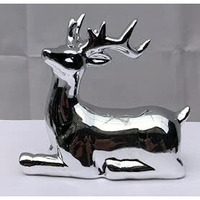 Bonsai Boy e3504 5 in. Silver Ceramic Deer Figurine